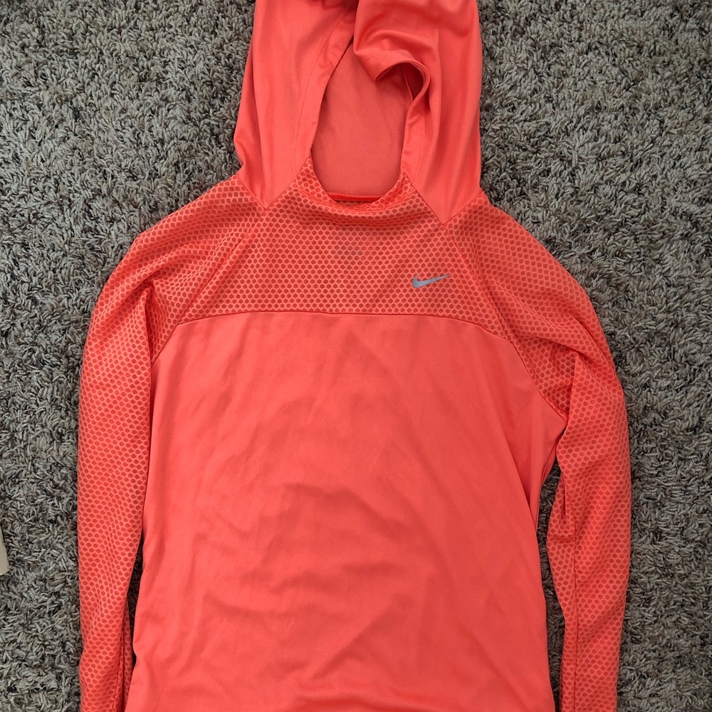 neon nike lightweight mesh hoodie